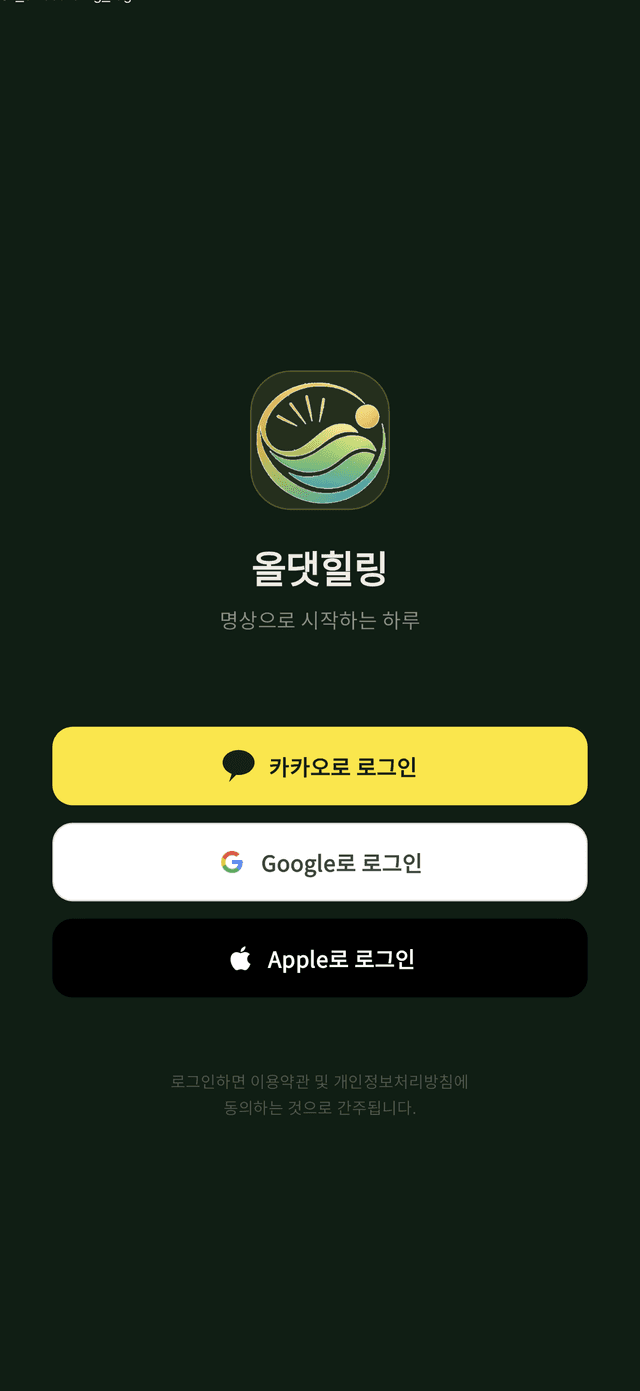 로그인 화면