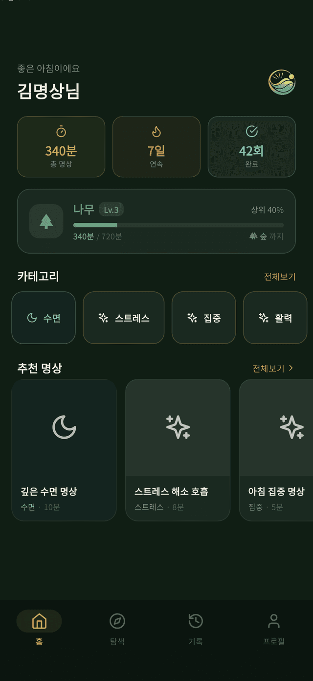 홈 대시보드